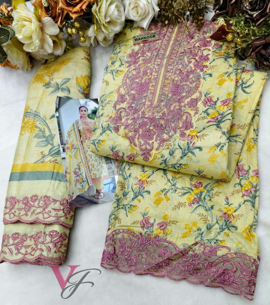 KAVYA‎‎ KALA MAHNOOR VOL 2 BRAND CATALOGUE LAWN COTTON DESIGNER NECK & LACE SUIT LADIES SHOP